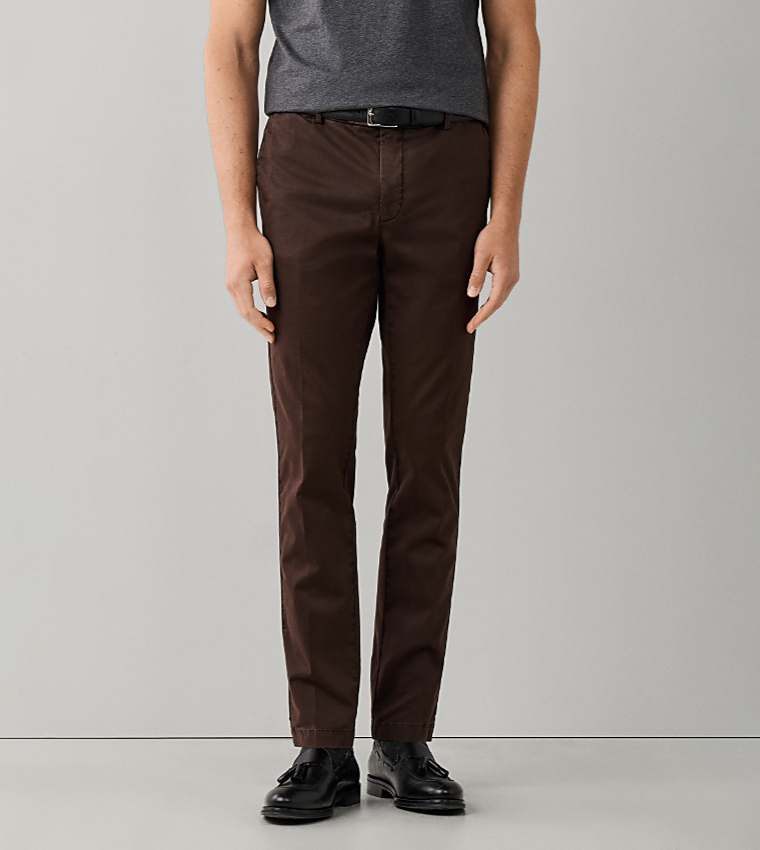 Solid Slim Fit Chinos