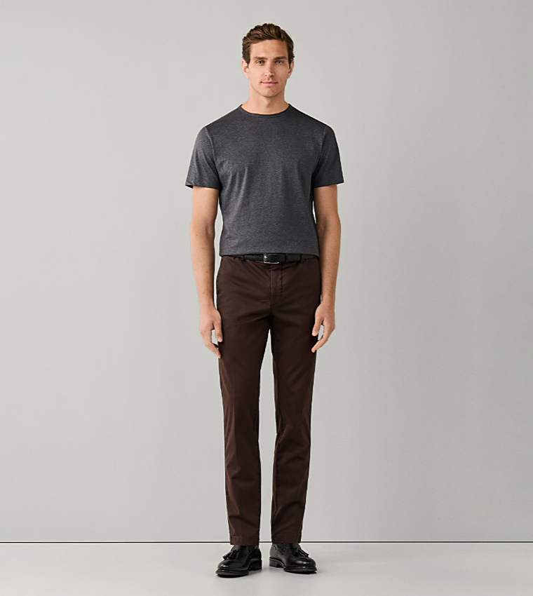 Solid Slim Fit Chinos