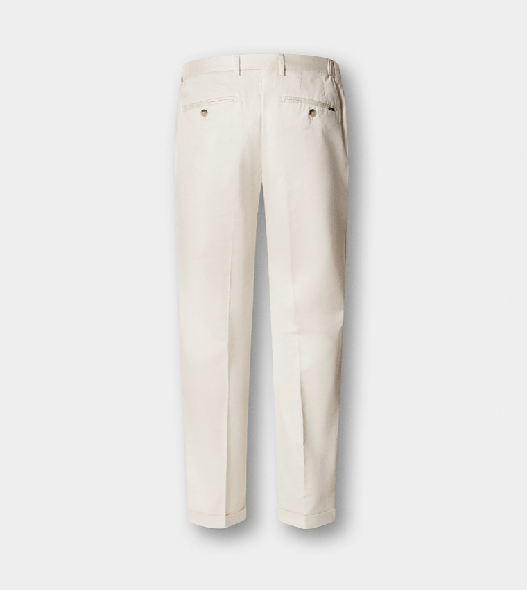 Solid Relaxed Fit Chinos