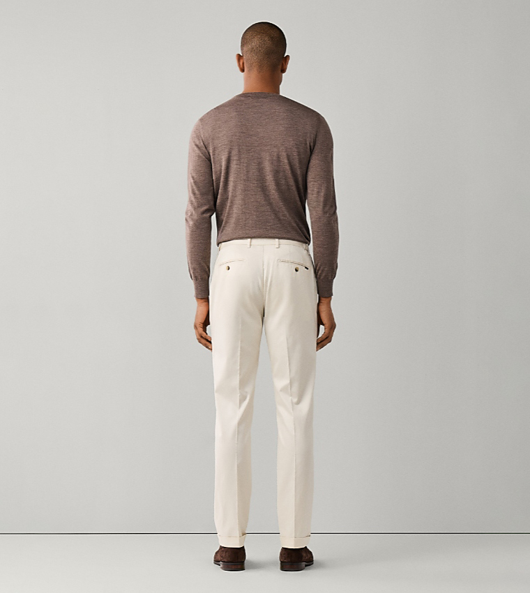 Solid Relaxed Fit Chinos