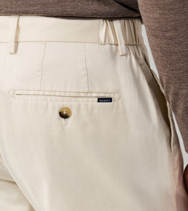 Solid Relaxed Fit Chinos