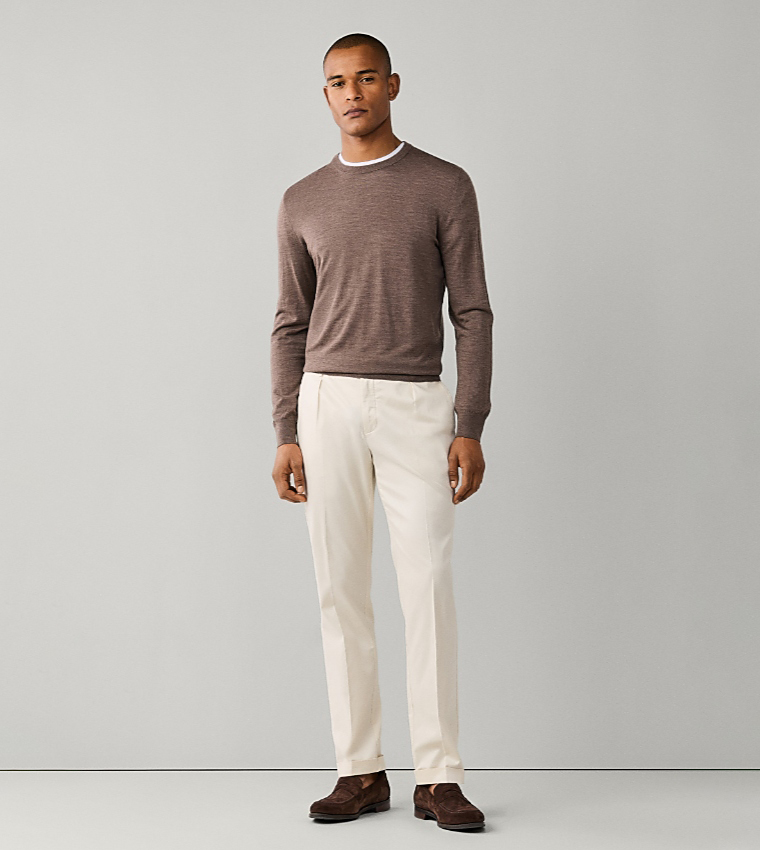 Solid Relaxed Fit Chinos