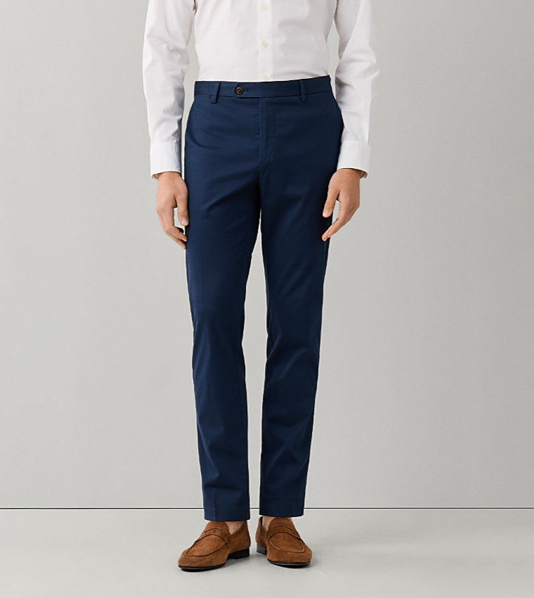 Solid Slim Fit Chinos
