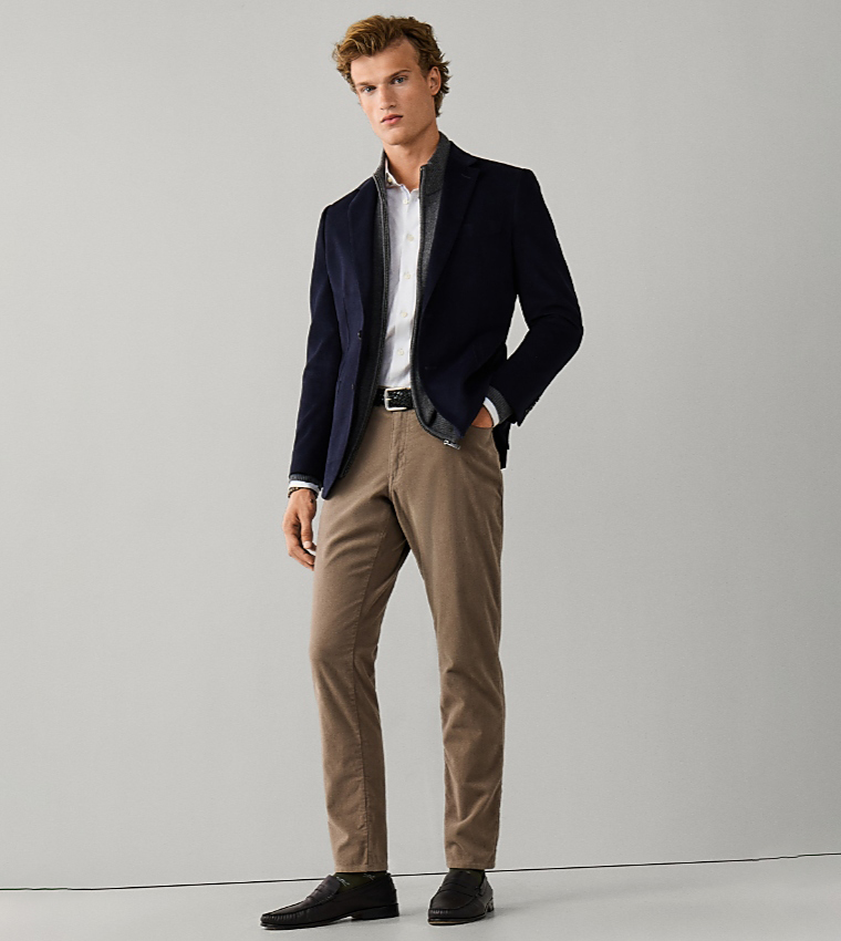 Solid Slim Fit Chinos