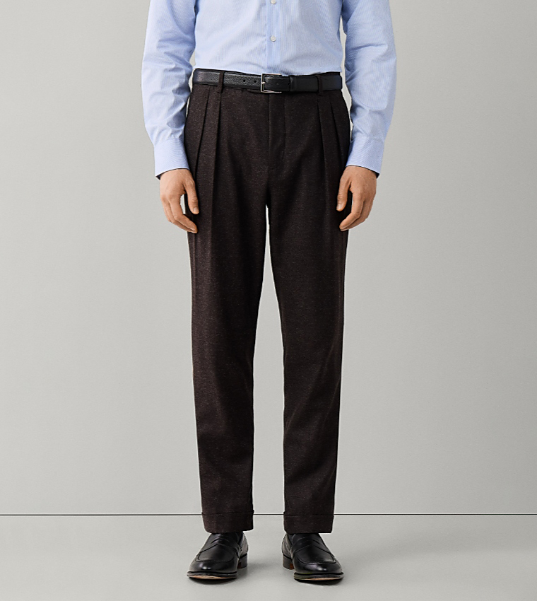 Solid Tapered Fit Formal Pants