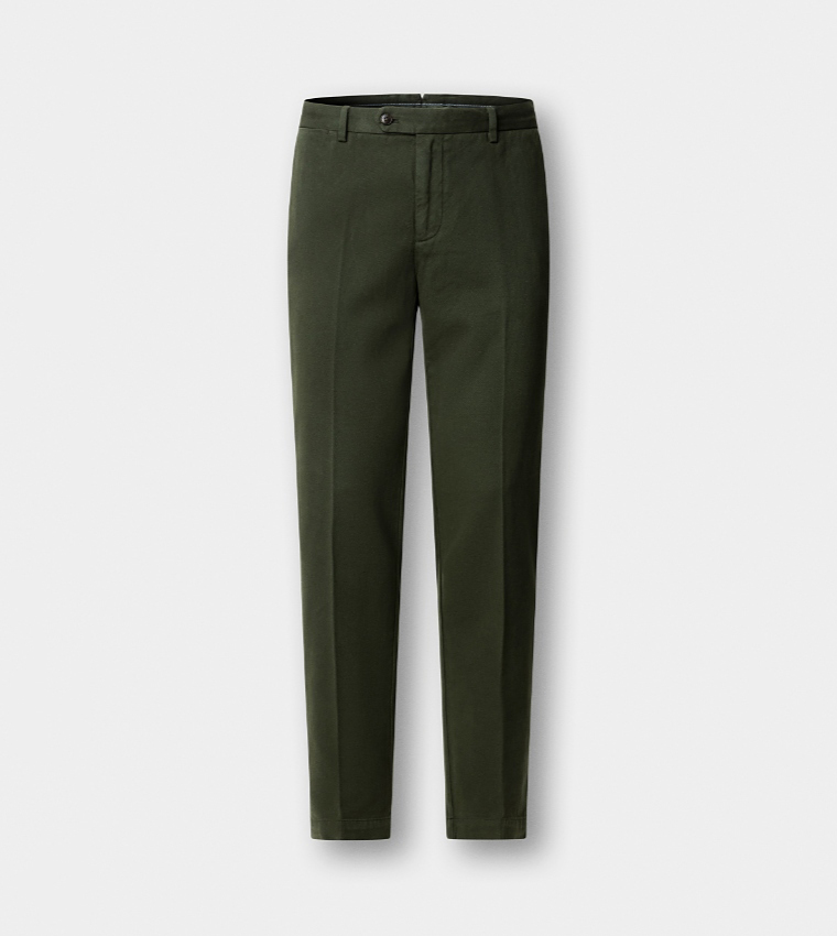 Solid Slim Fit Chinos