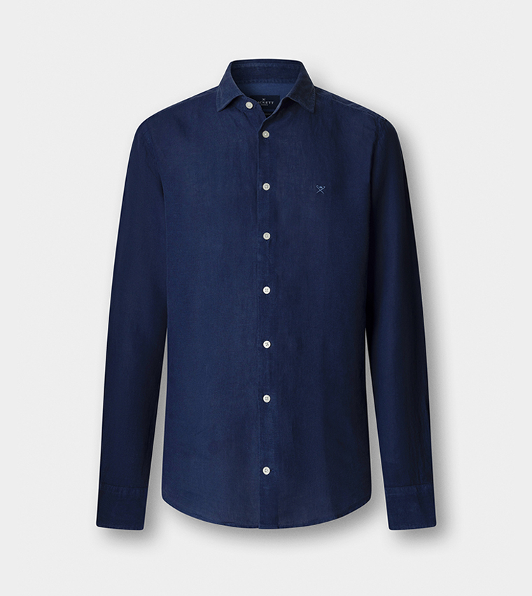 قميص لينن بكم طويل 