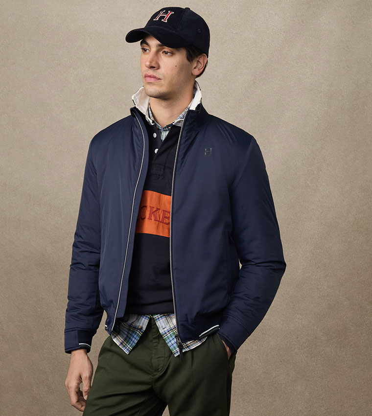 Solid High Neck Bomber Jacket