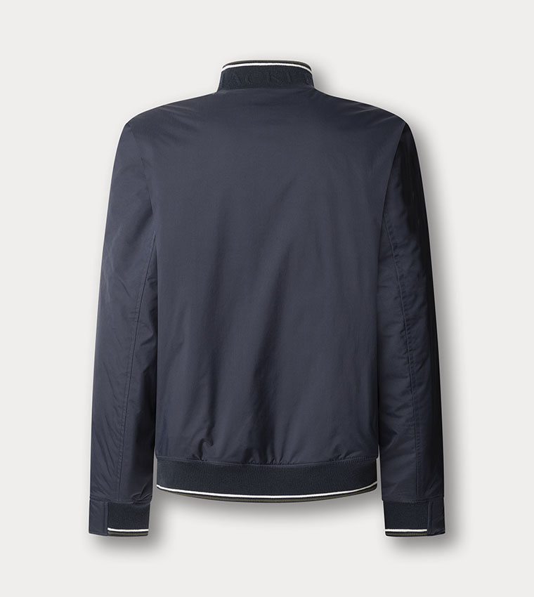 Solid High Neck Bomber Jacket