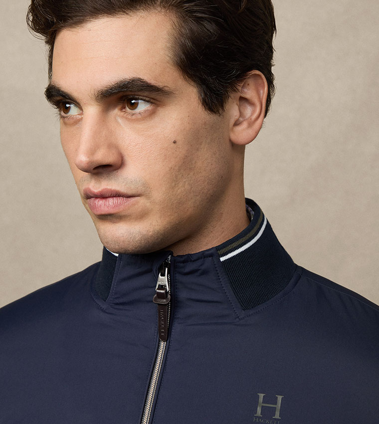 Solid High Neck Bomber Jacket