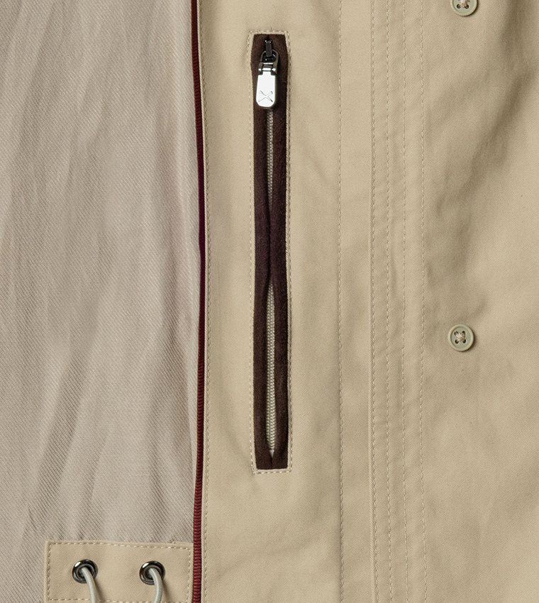 Solid Button Closure Casual Jacket