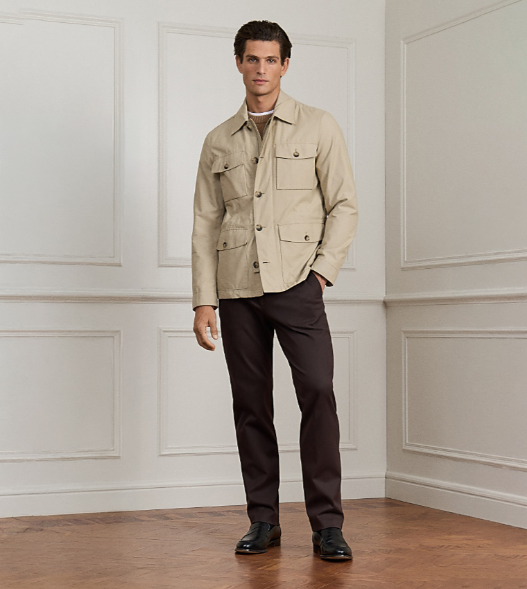 Solid Button Closure Casual Jacket