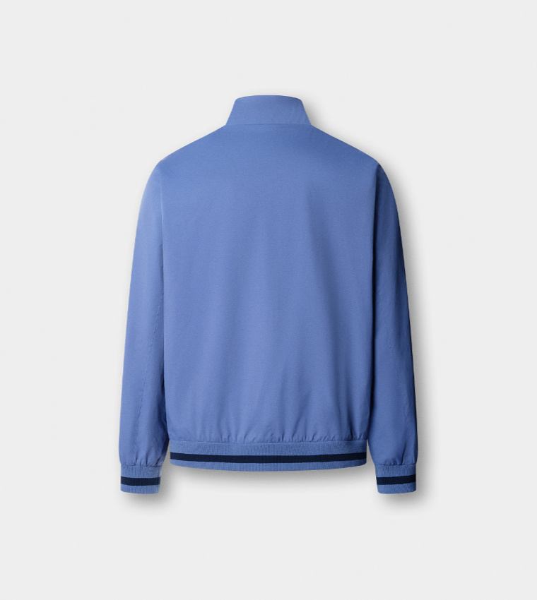 Solid Zipper Casual Jacket