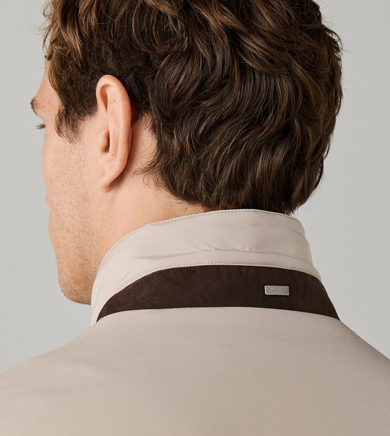 Solid Stand Collar Casual Jacket