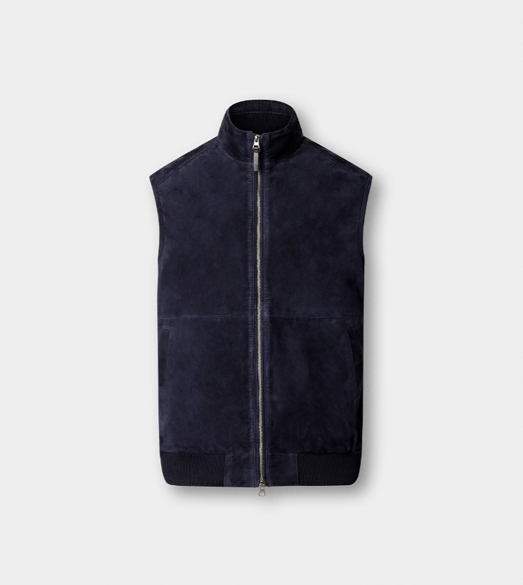 Solid Stand Collar Gilet