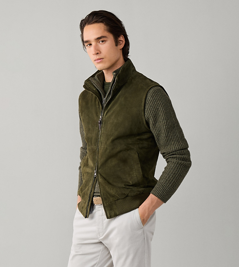 Solid Zip Closure Gilet