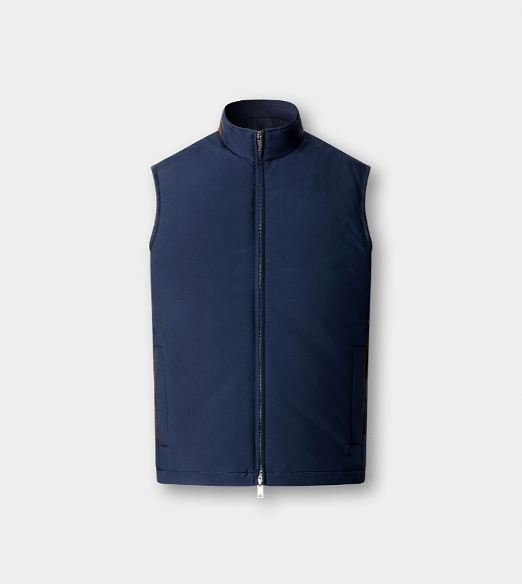 Solid Zip Closure Gilet