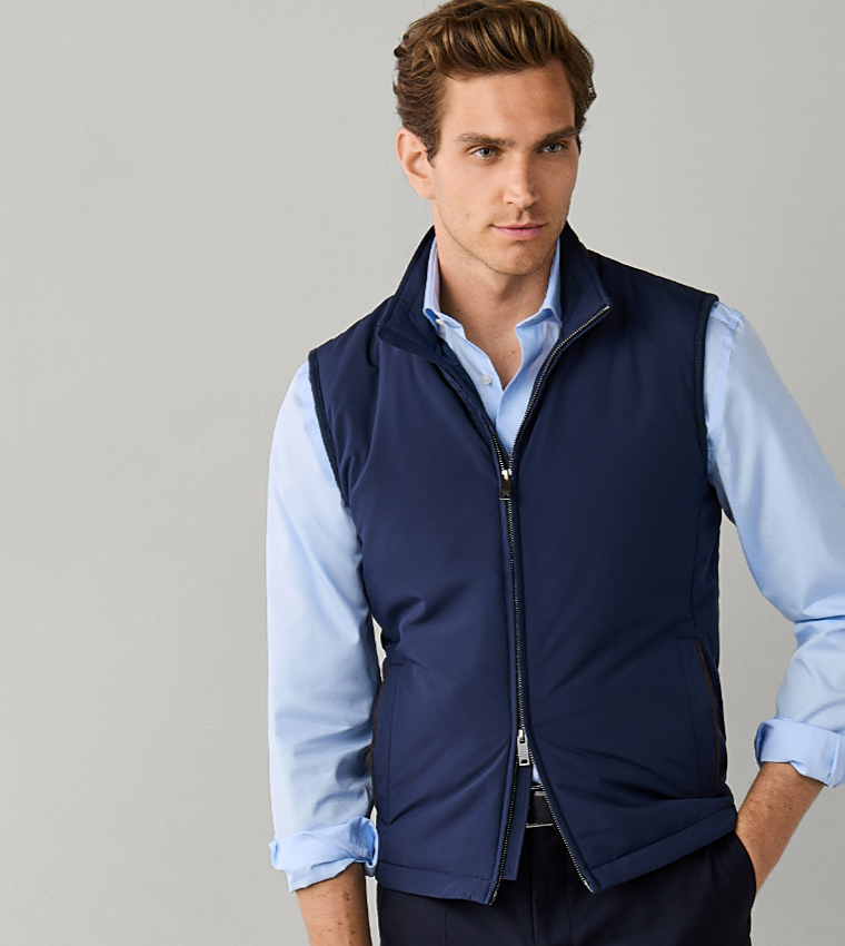 Solid Zip Closure Gilet