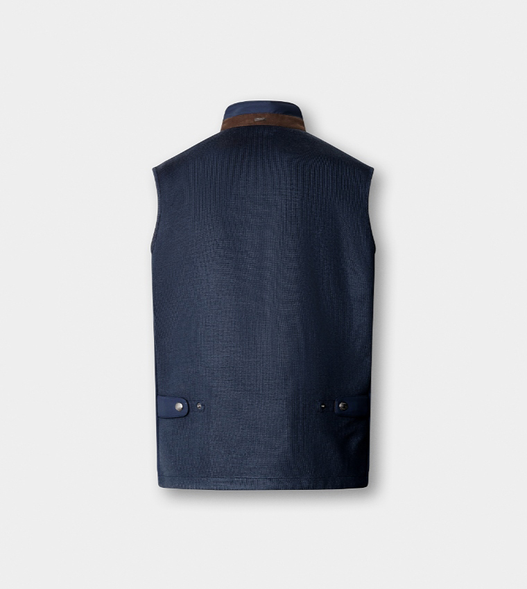 Solid Zip Closure Gilet