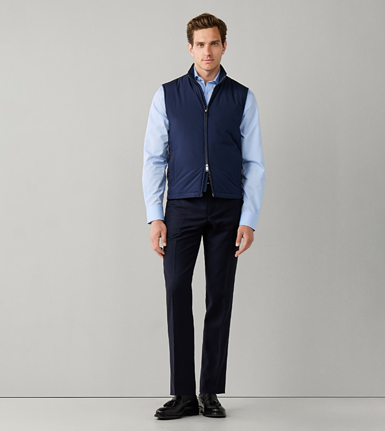 Solid Zip Closure Gilet