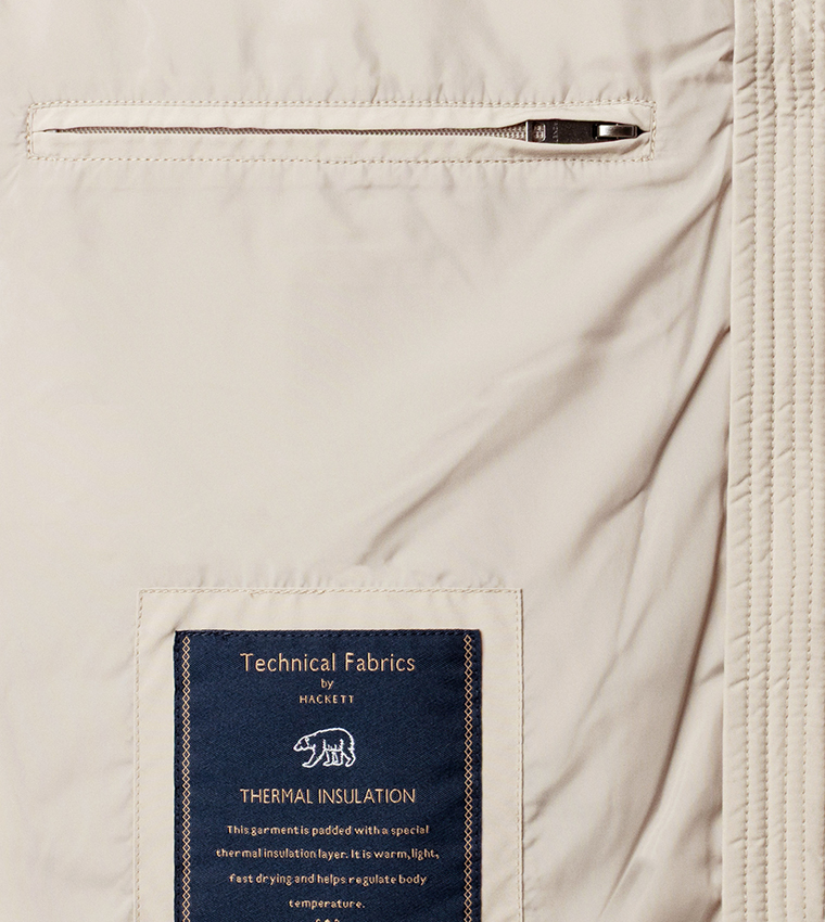 Solid Stand Collar Zip-Through Gilet
