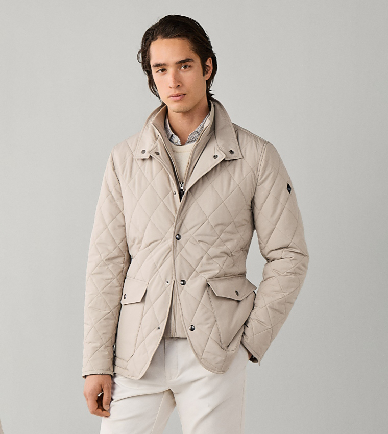 Quilted Stand Collar Casual Jacket