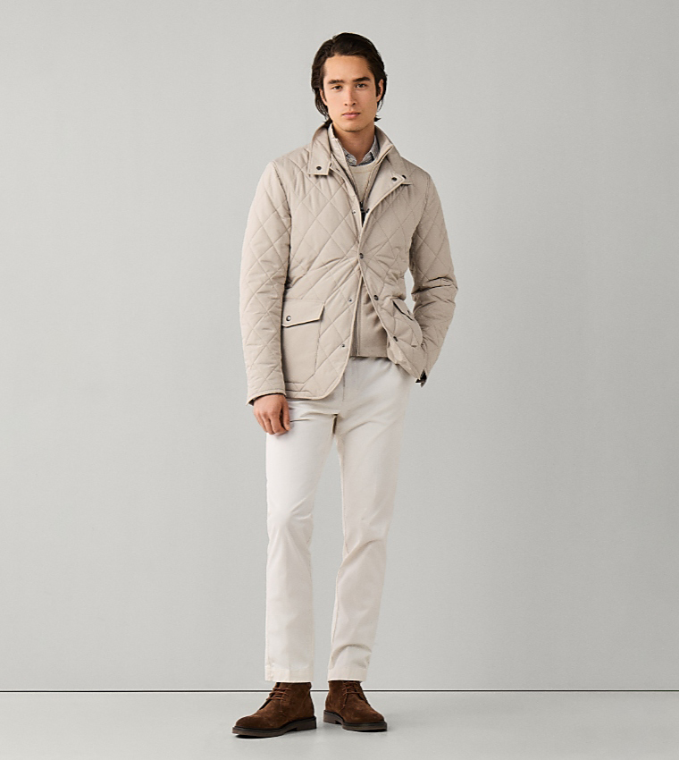 Quilted Stand Collar Casual Jacket