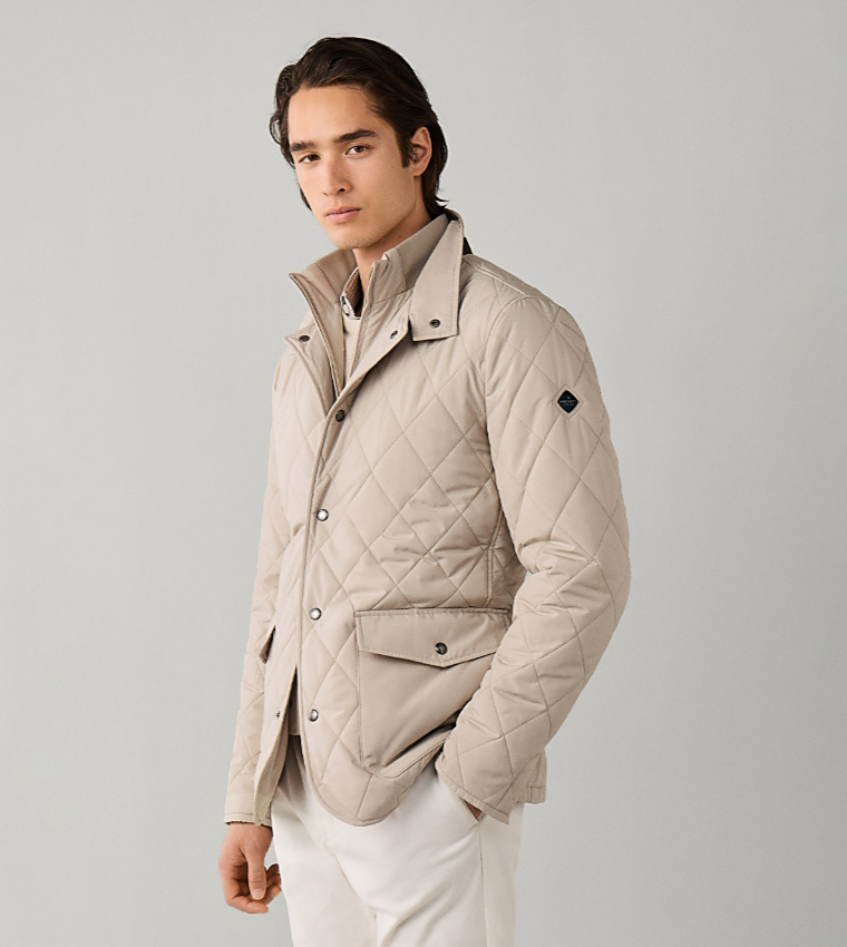 Quilted Stand Collar Casual Jacket