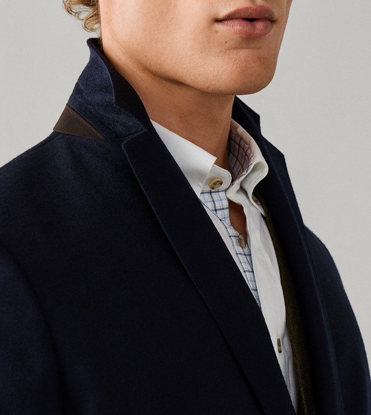 Solid Single-Breasted Overcoat