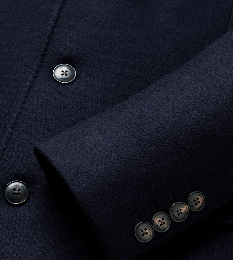 Solid Single-Breasted Bib Insert Overcoat