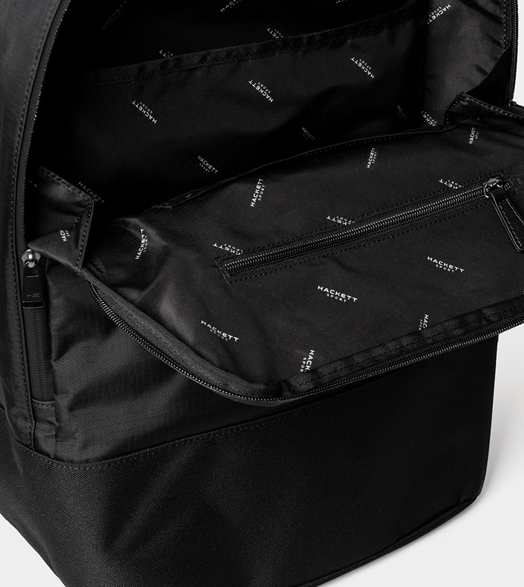 Logo Printed Buckle Detail Backpack