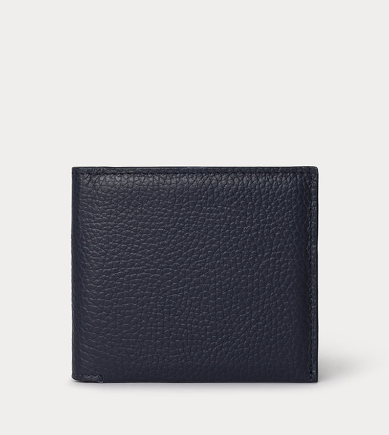 Texture Leather Bi-Fold Wallet