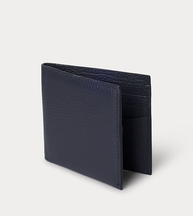 Texture Leather Bi-Fold Wallet