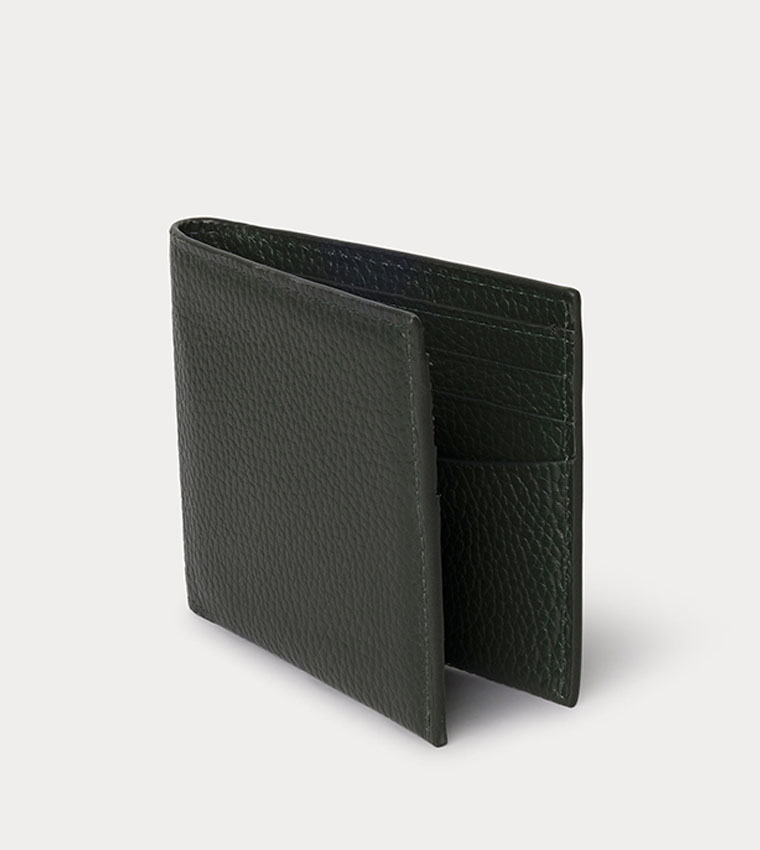 Texture Leather Bi-Fold Wallet