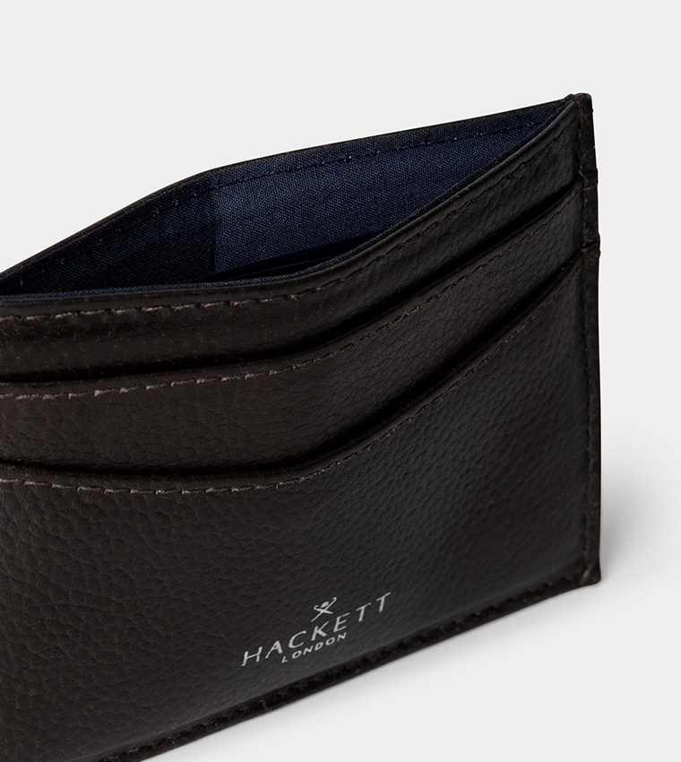 Logo Printed Leather Card Holder