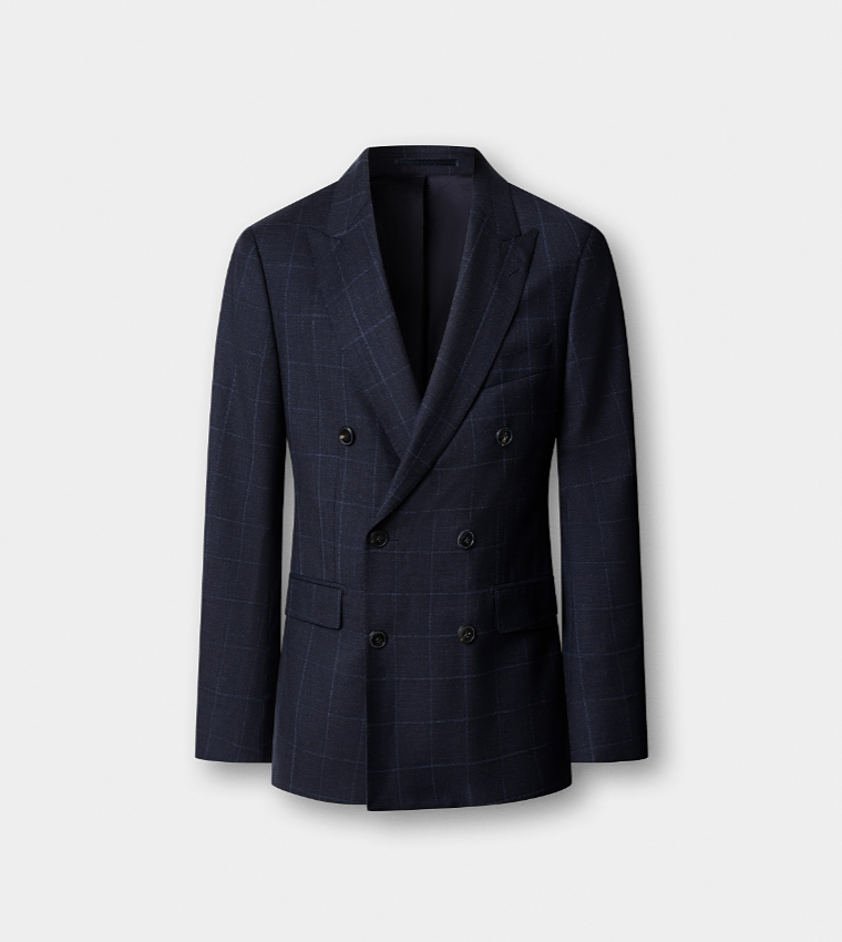 Check Double-Breasted Classic Suit