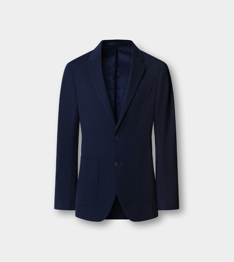 Solid Single-Breasted Blazer