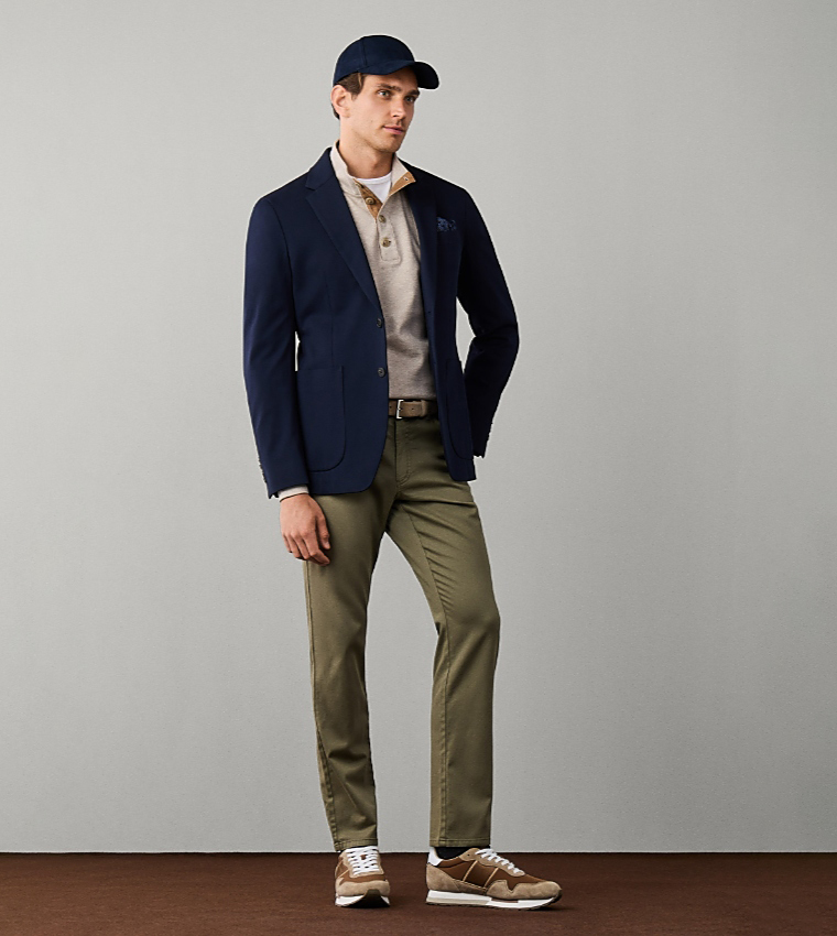 Solid Single-Breasted Blazer