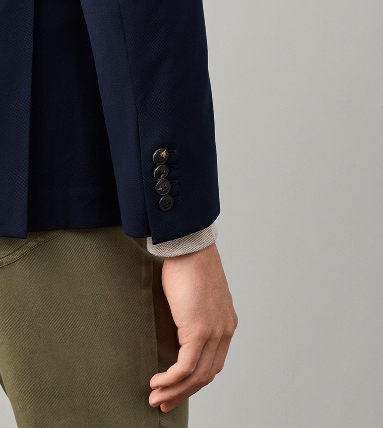 Solid Single-Breasted Blazer
