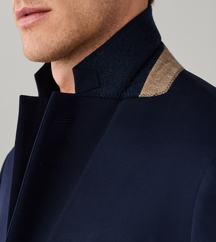 Solid Single-Breasted Blazer