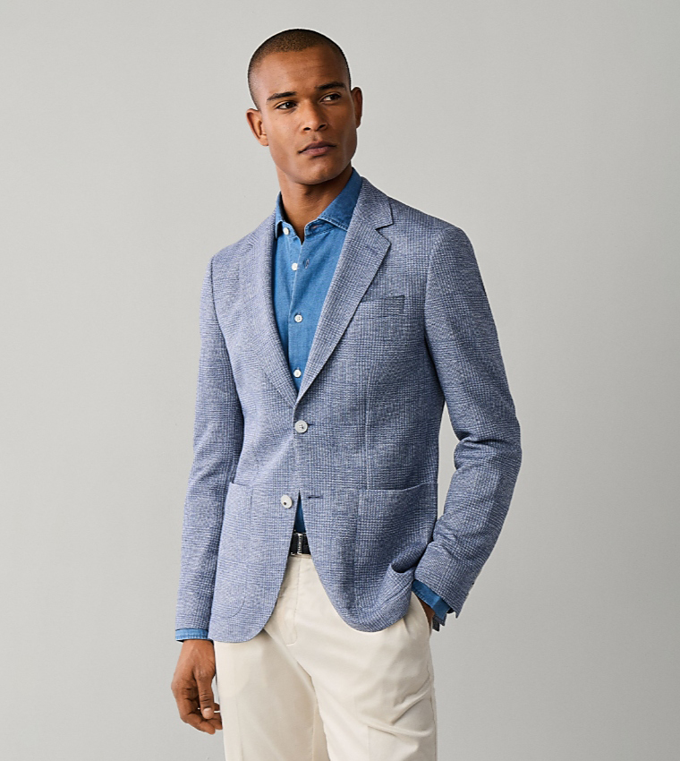 Check Single-Breasted Blazer
