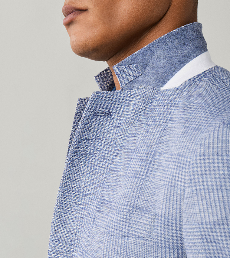 Check Single-Breasted Blazer