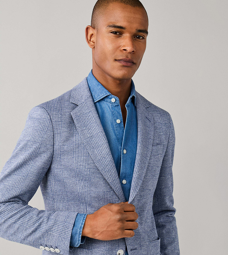 Check Single-Breasted Blazer