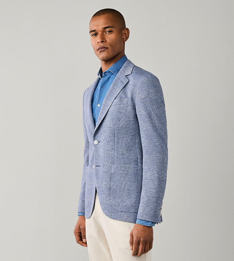 Check Single-Breasted Blazer