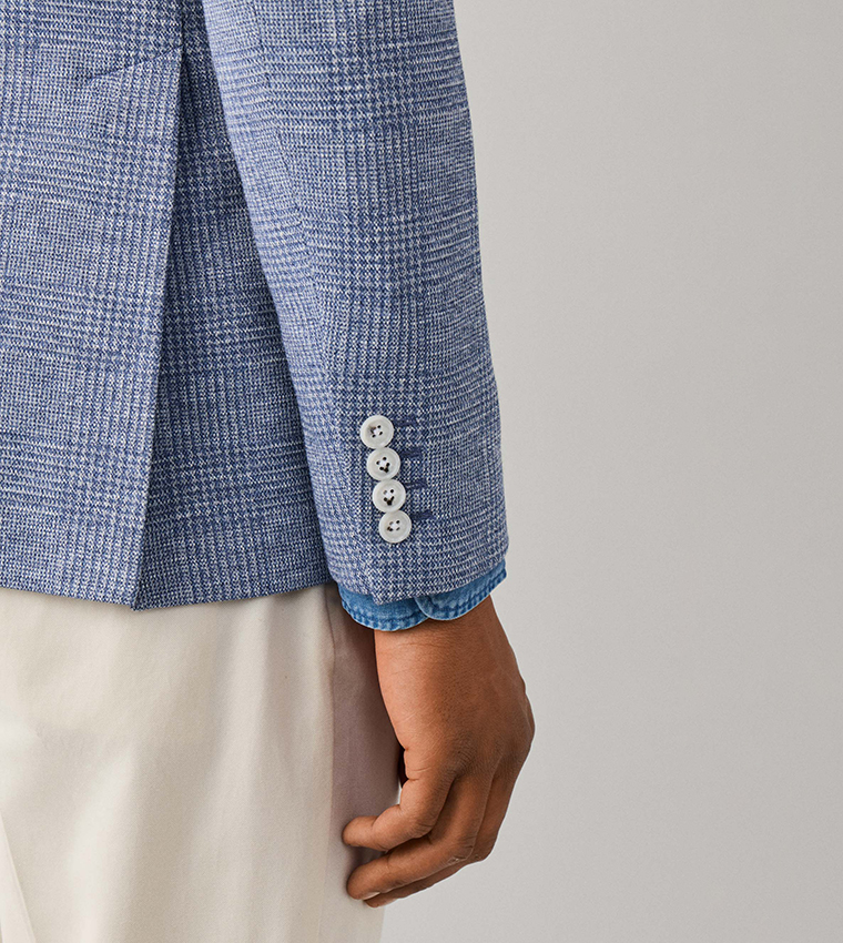 Check Single-Breasted Blazer