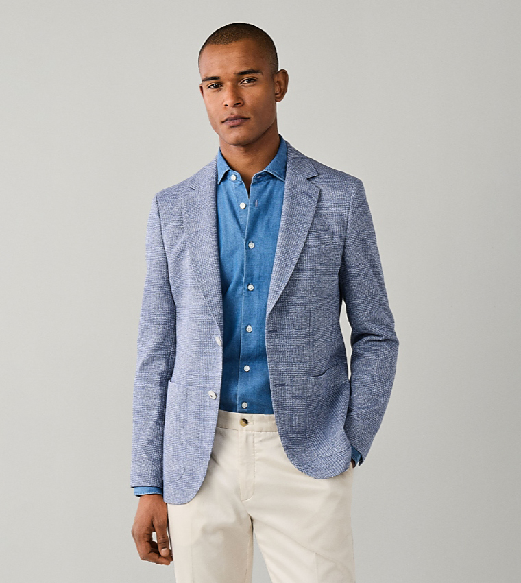 Check Single-Breasted Blazer