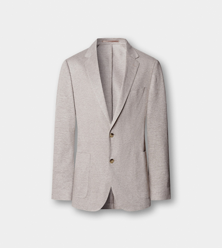Textured Single-Breasted Blazer