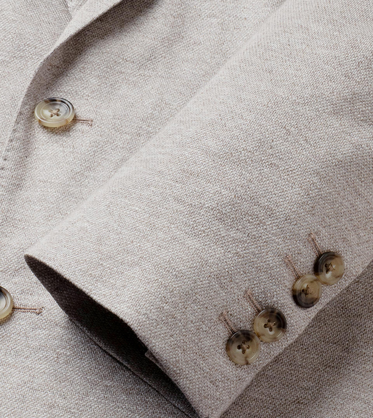 Textured Single-Breasted Blazer