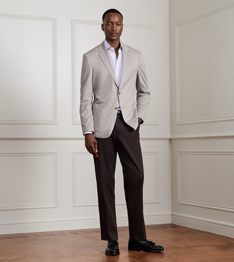 Textured Single-Breasted Blazer