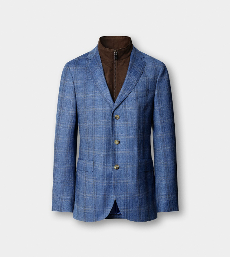 Check Single-Breasted Blazer
